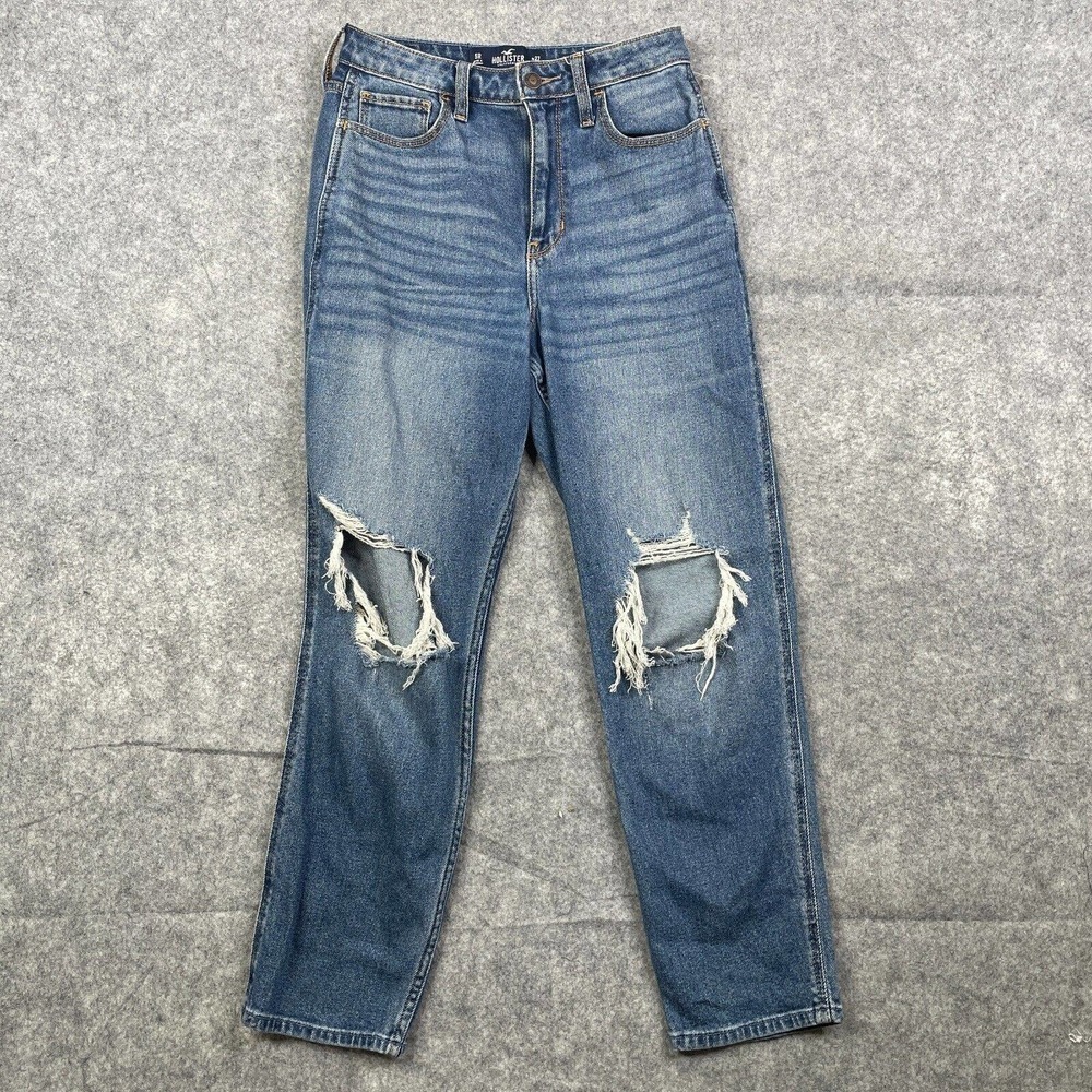 Hollister Women's Curvy Ultra High Rise Mom Jean Size 27x27 5R Denim Raw